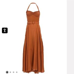 NWT SWF Belted Halter Maxi Dress Small